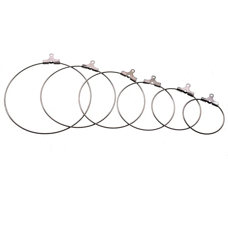20pcs Stainless Steel Ear Wire Hoops Earrings Findings DIY Jewelry Making