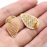 20pcs Stainless Steel Flower Stud Earrings DIY Making Findings