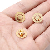 20pcs Stainless Steel Flower Stud Earrings DIY Making Findings