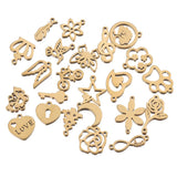 20pcs Stainless Steel Crown Feather Butterfly Key Charms for DIY Jewelry Making