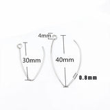 20pcs Stainless Steel Earring Hooks for Jewelry Making