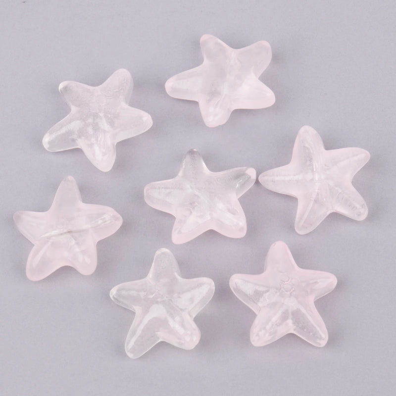20pcs Starfish Lampwork Glass Beads Colorful for Jewelry Making