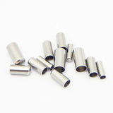 20pcs Surgical Stainless Steel End Cap Tip for Leather Cord DIY Jewelry Making