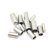 20pcs Surgical Stainless Steel End Cap Tip for Leather Cord DIY Jewelry Making