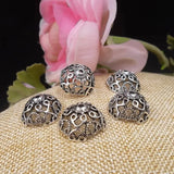 20pcs Tibetan Silver Bead Caps 20x9mm DIY Craft Jewelry Making Findings