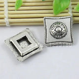 Tibetan Silver Square Slider Beads 20pcs/lot DIY Accessory