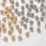 Zircon Decoration Copper Floating Locket Charms DIY Jewelry