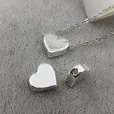 20pcs Alloy Charms for DIY Jewelry Making Silver Heart Beads Spacer Bead