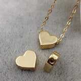 20pcs Alloy Charms for DIY Jewelry Making Silver Heart Beads Spacer Bead