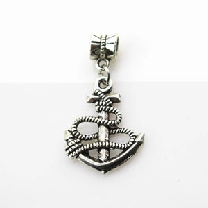 20pcs Anchor Charm Dangle Big Hole Beads European Pendant DIY Pendants