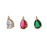 20pcs Zircon Decor Geometry Alloy Charms DIY Jewelry Pendant