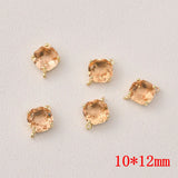 20pcs Print Glass Irregular Square Charm DIY Jewelry Accessory