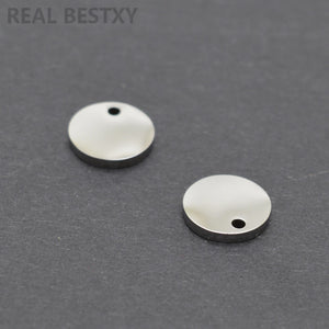 20pcs Stainless Steel Round Circle Tags Engravable Charms