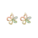 20pcs Hollow Flower Pendant Alloy Enamel Charm DIY Accessories