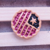 20pcs American Flag Pizza Pies Resin Scrapbook Embellishment DIY Decoration