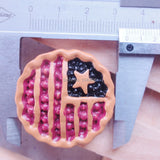 20pcs American Flag Pizza Pies Resin Scrapbook Embellishment DIY Decoration