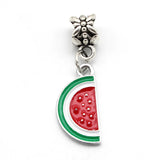 20pcs/lot Watermelon Rhinestone Dangle Charms DIY Bracelet Jewelry Accessory
