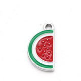 20pcs/lot Watermelon Rhinestone Dangle Charms DIY Bracelet Jewelry Accessory
