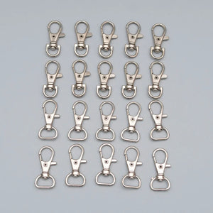 20pcs Metal Lobster Dog Buckle Keychain Rotating Blinds Clip Hook