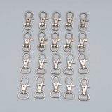 20pcs Metal Lobster Dog Buckle Keychain Rotating Blinds Clip Hook