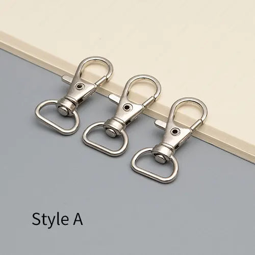 20pcs Metal Lobster Dog Buckle Keychain Rotating Blinds Clip Hook