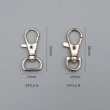 20pcs Metal Lobster Dog Buckle Keychain Rotating Blinds Clip Hook