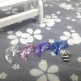 20pcs Moon Rice Vial Pendant Locket Crystal Mini Perfume Bottle DIY Necklace