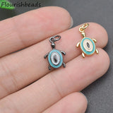 20pcs Nickel Rhodium Plating Enamel Turtle Bracelet Charms