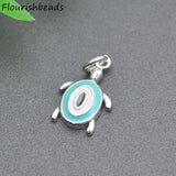 20pcs Nickel Rhodium Plating Enamel Turtle Bracelet Charms