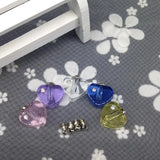 Crystal Heart Vial Perfume Oil Bottle DIY Necklace Pendant