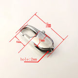 20pcs 18mm Stainless Steel Connection Clasp & Hooks - Jewelry Accessories