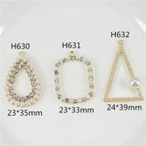 20pcs Triangle Charm Water Drop Pearl Hair Accessories DIY Fittings