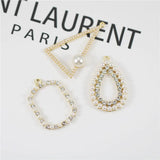 20pcs Triangle Charm Water Drop Pearl Hair Accessories DIY Fittings
