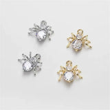 Zircon Animal Spider Shape Charms for DIY Jewelry Making