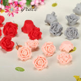 20pcs 15mm Polymer Clay Rose Flower Beads DIY Jewelry Materials
