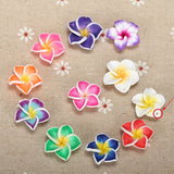 20pcs 20mm Polymer Clay Plumeria Flower Beads DIY Crafts Material