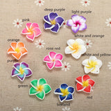 20pcs 20mm Polymer Clay Plumeria Flower Beads DIY Crafts Material