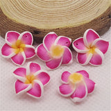 20pcs 20mm Polymer Clay Plumeria Flower Beads DIY Crafts Material