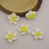 20pcs 20mm Polymer Clay Plumeria Flower Beads DIY Crafts Material