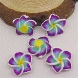 20pcs 20mm Polymer Clay Plumeria Flower Beads DIY Crafts Material