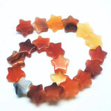 20pcs 12mm Natural Gem Stone Star Shape Bead Strings - Bead Suppliers