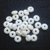20pcs Natural Bone Beads Abacus Shape 5x8mm for DIY Jewelry Making