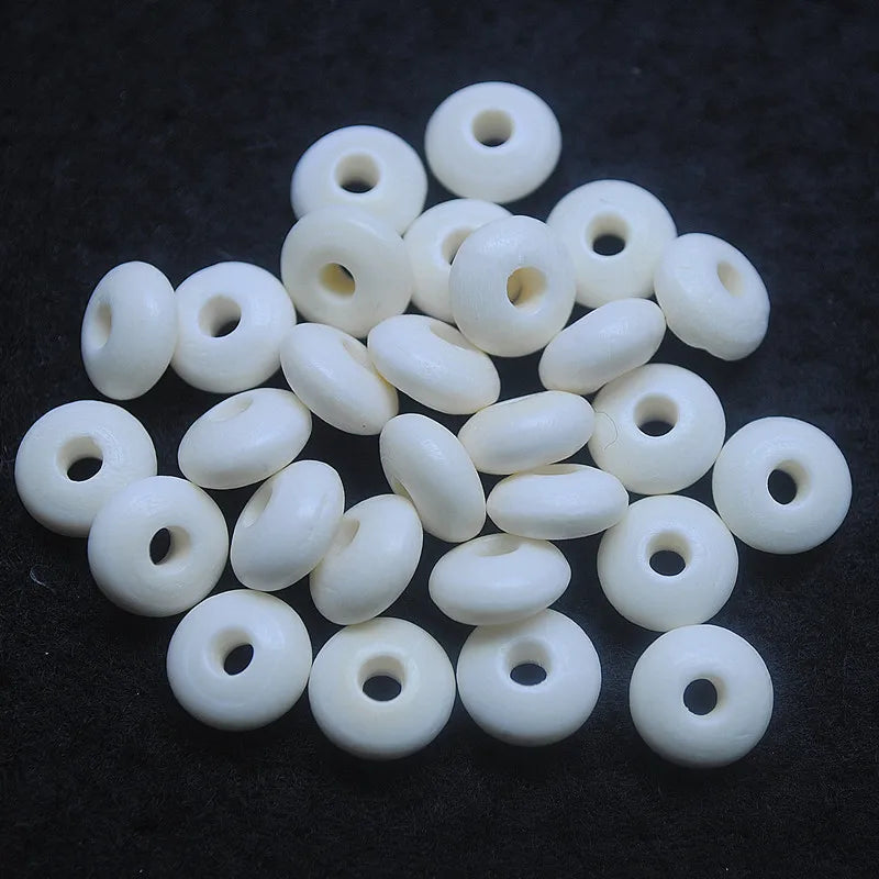 20pcs Natural Bone Beads Abacus Shape 5x8mm for DIY Jewelry Making