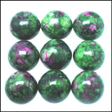20pcs 12mm Round Green Agat Stone Cabochons for Jewelry Making