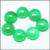20pcs 12mm Round Green Agat Stone Cabochons for Jewelry Making