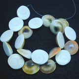 20pcs Mother of Pearl Shell Beads 19mm Loose for Bracelets Making