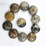 20pcs 12mm Natural Stone Beads Cabochons Round Shape Hot Beads Accessories