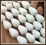 20pcs Nature Jade Stone 13x18mm Faceted Beads for Earring Drops