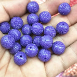 20pcs 12mm Flower Beads Clay Round Ball Jewelry Findings for Women Bracelets
