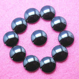 20pcs Hematite Stone Cabochons Round Shape Beads 8mm-25mm